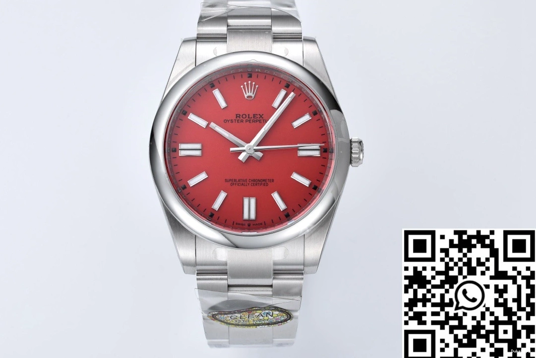 Dial M126000-0007 Factory Rolex Clean Oyster 41MM Red Perpetual 1211